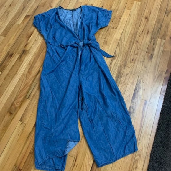 Eloquii Pants - eloquii chambray denim jumpsuit size 16